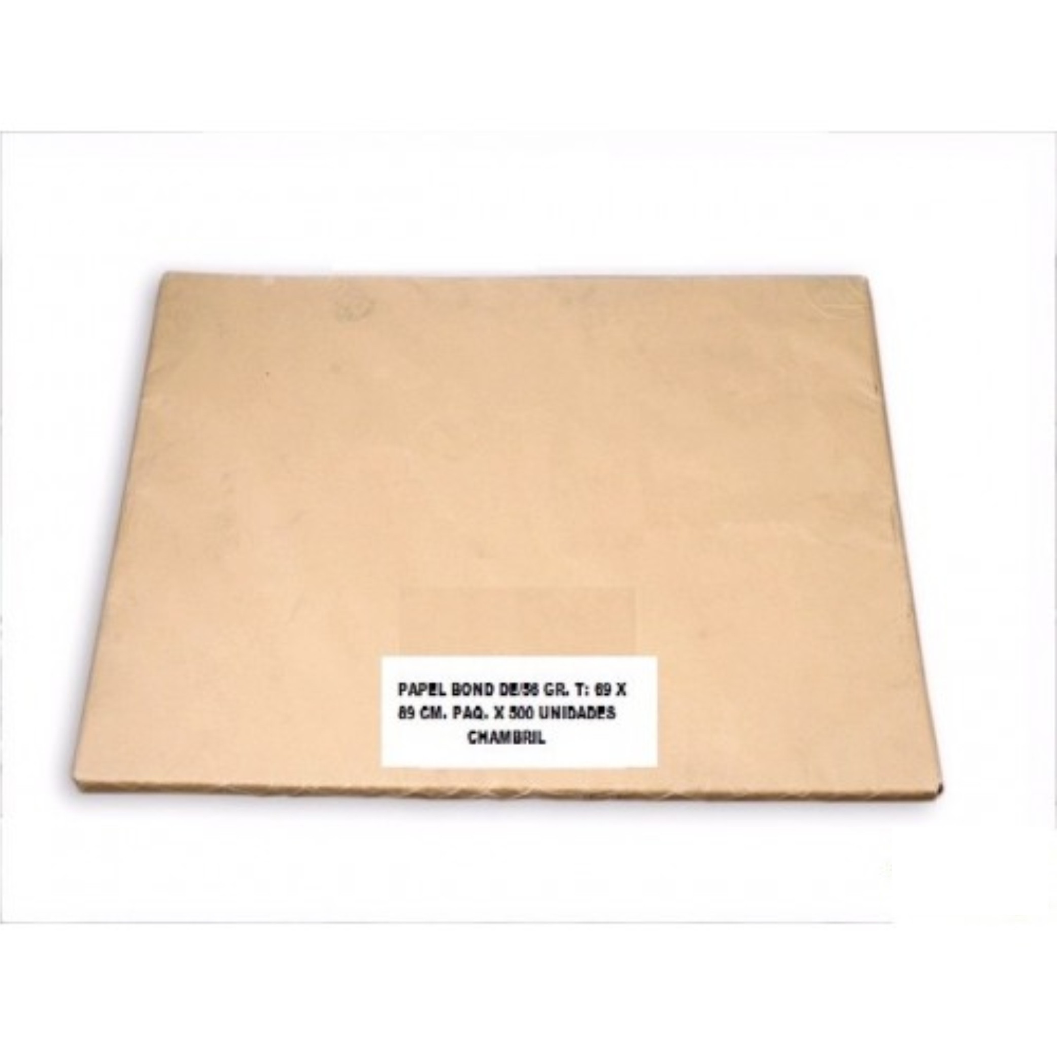 PAPEL BOND D/56 GR. T: 69 CM. X 89 CM. PAQUETE X 500 UNIDADES CHAMBRIL N.D.